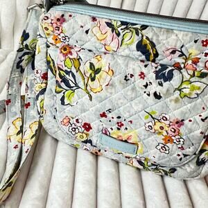 Vera Bradley Carson Shoulder Bag " Floating Garden" Light Blue